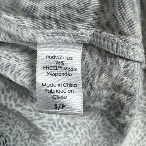 Eberjey Gisele Tencel Modal Pajama Set Sz S Women ANIMAL COASTAL BLUE/ IVORY - Picture 4 of 6